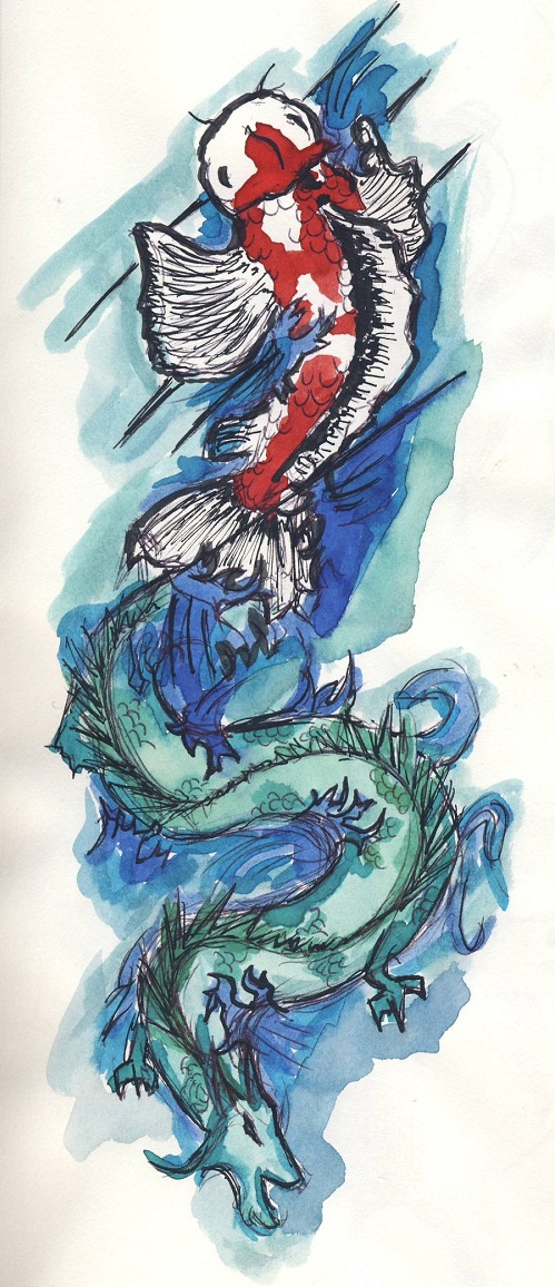 110 Best Japanese Koi Fish Tattoo Designs And Drawings 1156_x_499_jpg