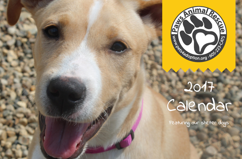 dogcalendarfront Paws Animal Rescue, Pierre SD