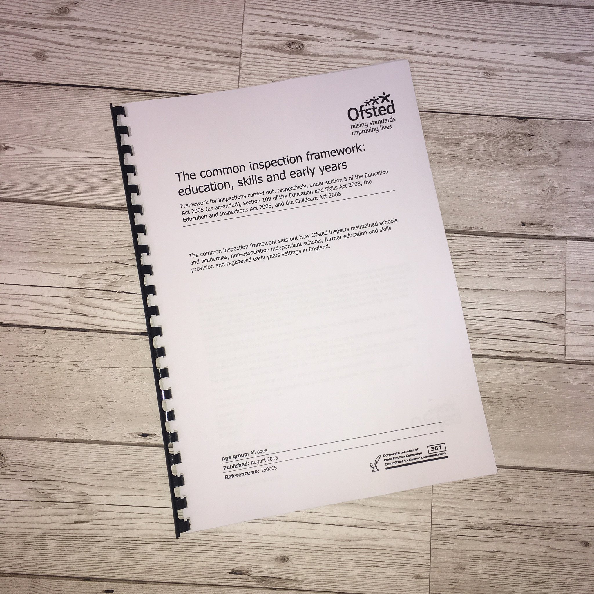 Early Years Mock Ofsted Inspection Handbook Piggledots