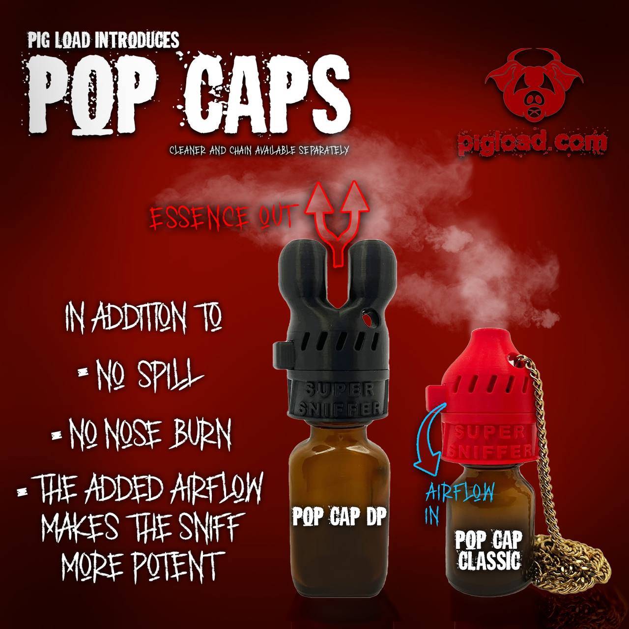 PigLoad CapOne no burned poppers nose any longer