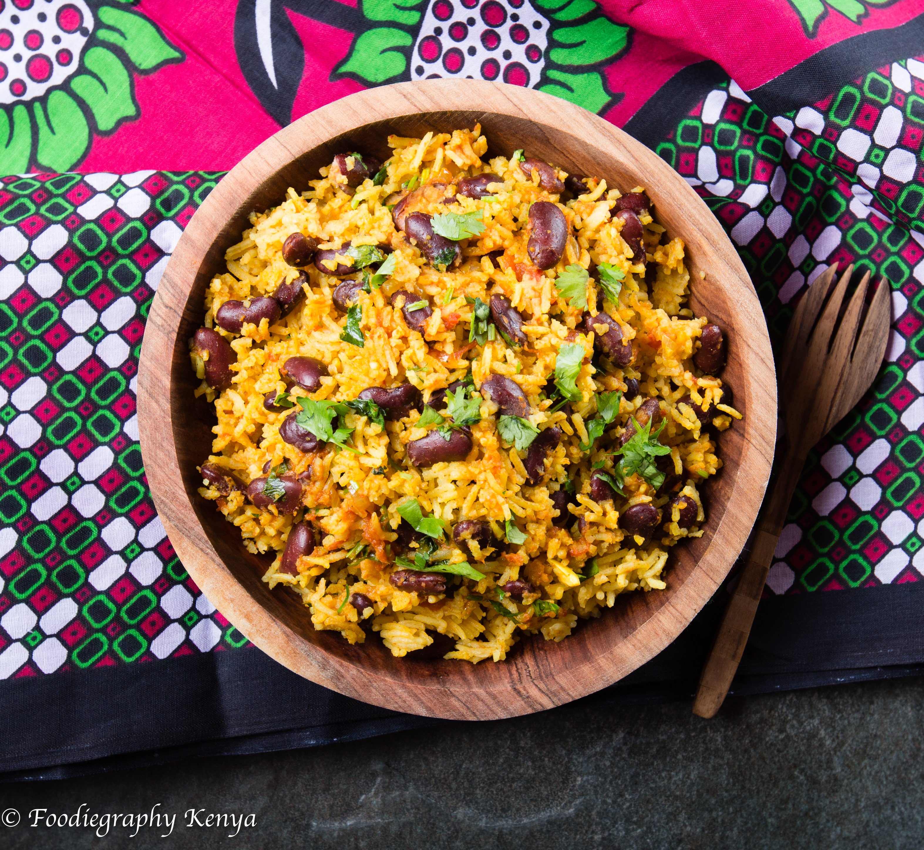 Kidney Bean Rice Pika Chakula