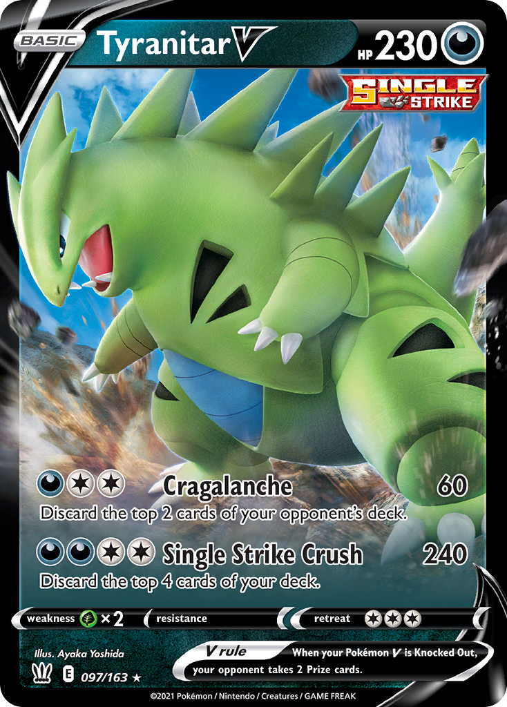 Tyranitar V Battle Styles Pokemon Card Pikawiz