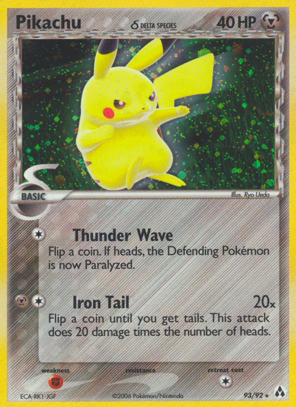 Pikachu δ EX Legend Maker Pokemon Card Pikawiz