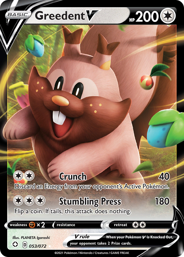 Greedent V Shining Fates Pokemon Card Pikawiz