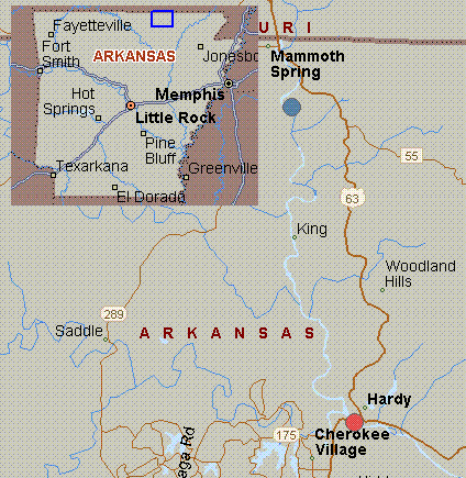 Mammoth Springs Arkansas Map Map For Spring River, Arkansas, White Water, Mammoth Spring To Hardy