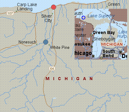 Iron River Michigan Map Map For Big Iron River, Michigan, White Water, White Pine To Silver City