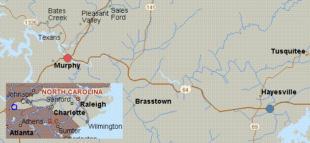 Hwy 64 Nc Map Map for Hiawassee River, North Carolina, white water, Hayesville to US