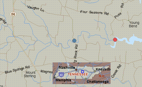 White Pine Tennessee Map Map for Pine Creek, Tennessee, white water, to Center Hill Reservior