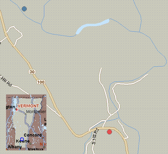 Map for West River, Vermont, white water, Salmon Hole to Route 100
