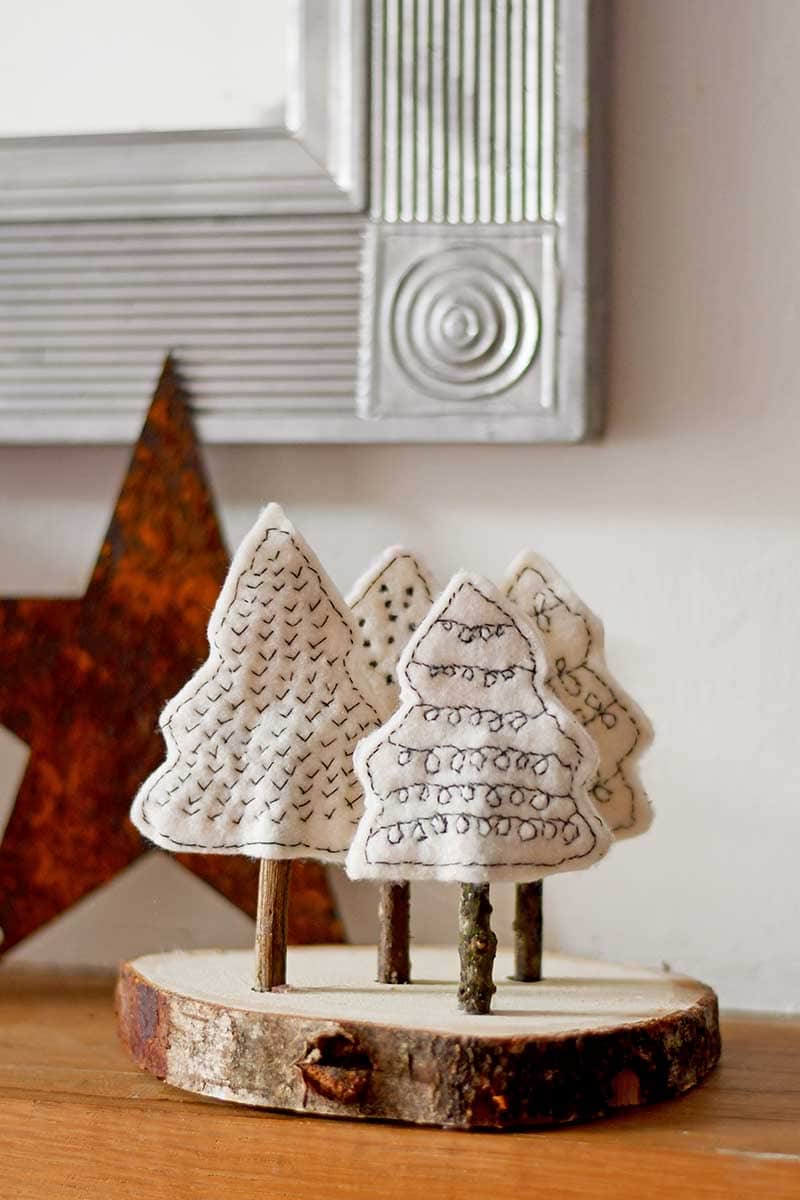 A Simple Cute Scandi Felt Christmas Craft For Your Home Pillar Box Blue