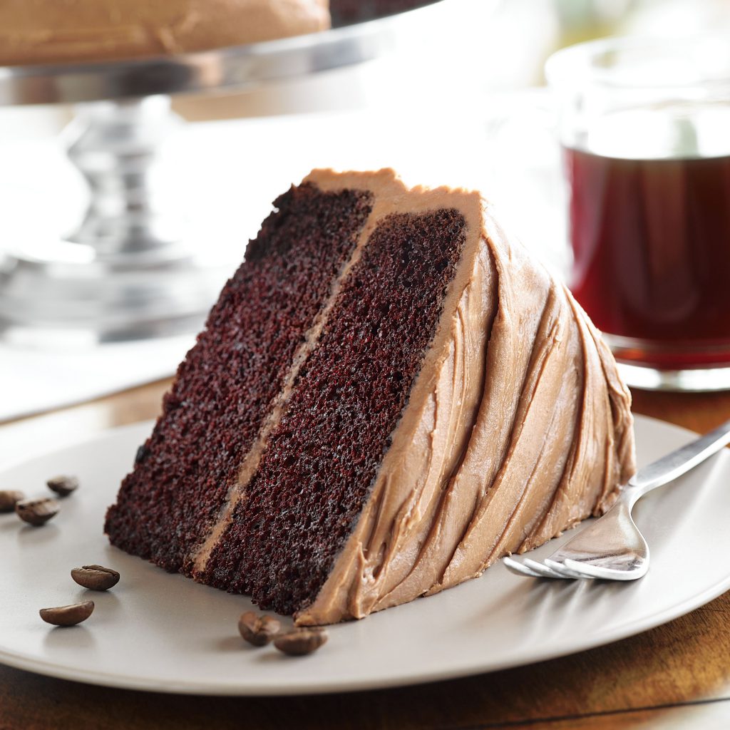 Mocha Chocolate Cake with Butter Mocha Frosting