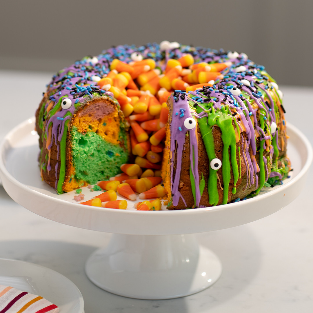 Funfetti Halloween Swirl Bundt Cake Pillsbury Baking