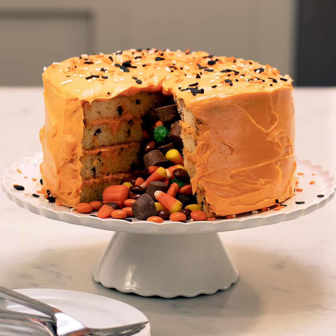 Funfetti® Halloween FourLayer Boo Cake Pillsbury Baking