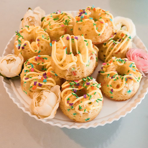 Spring Mini Bundt Cakes
