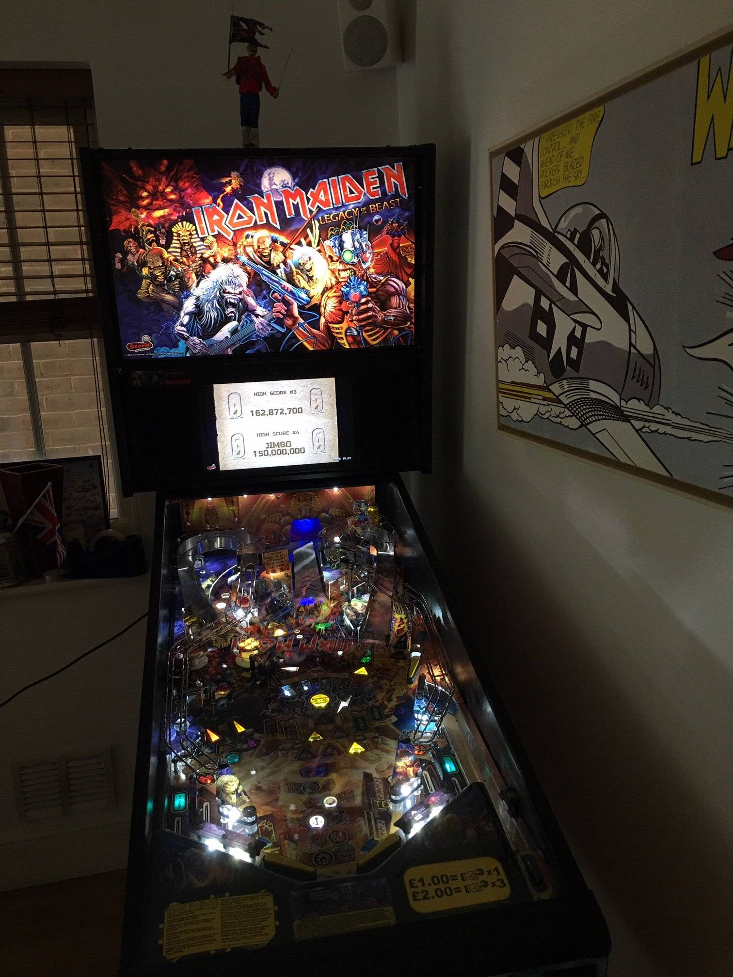 Iron Maiden Pro bought from pinball heaven Pinball info