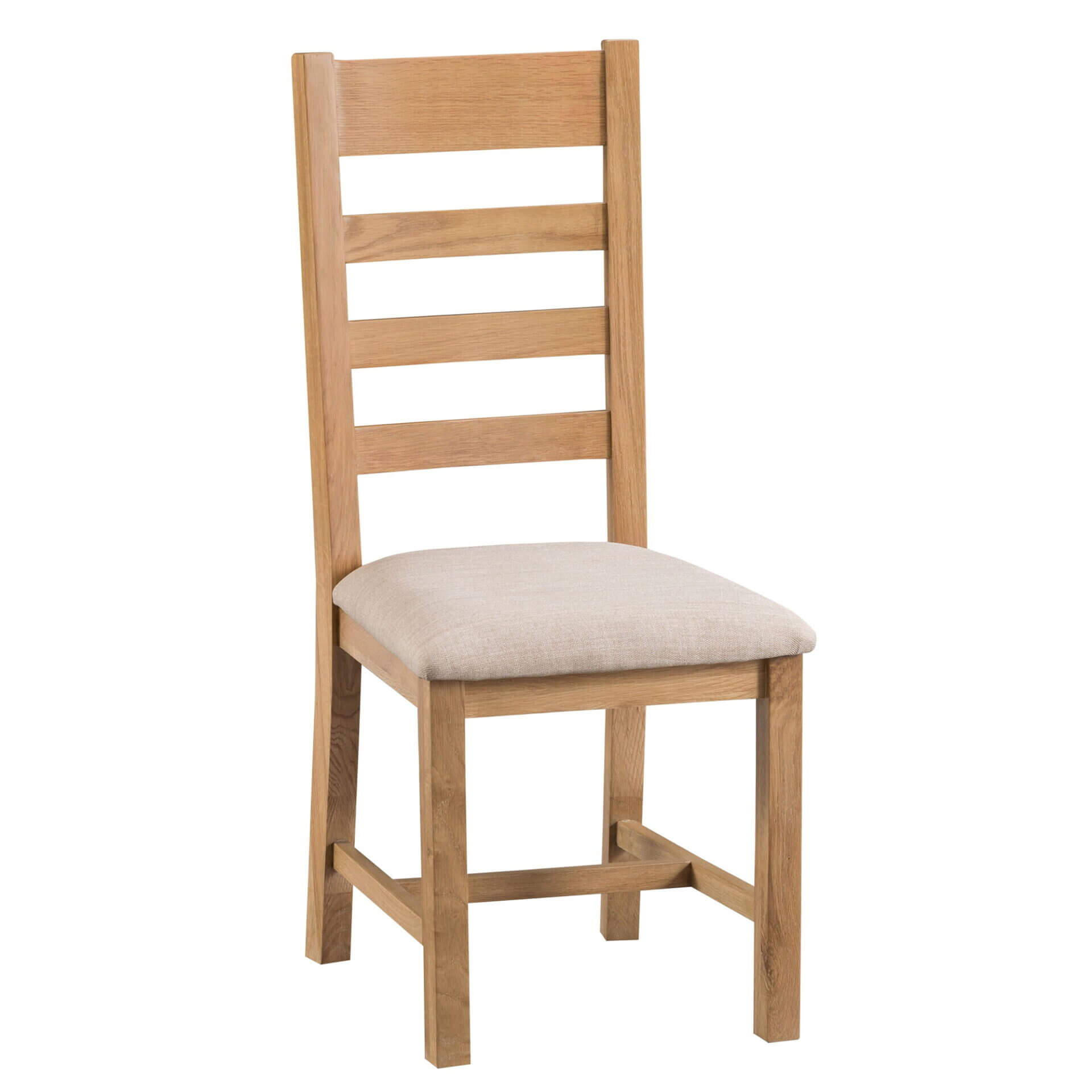 Coburn Ladder Back Fabric Seat Pine and Oak