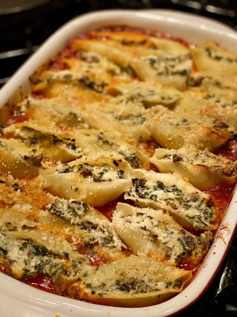 Mushroom Spinach Stuffed Shells Pine & Palm Kitchen