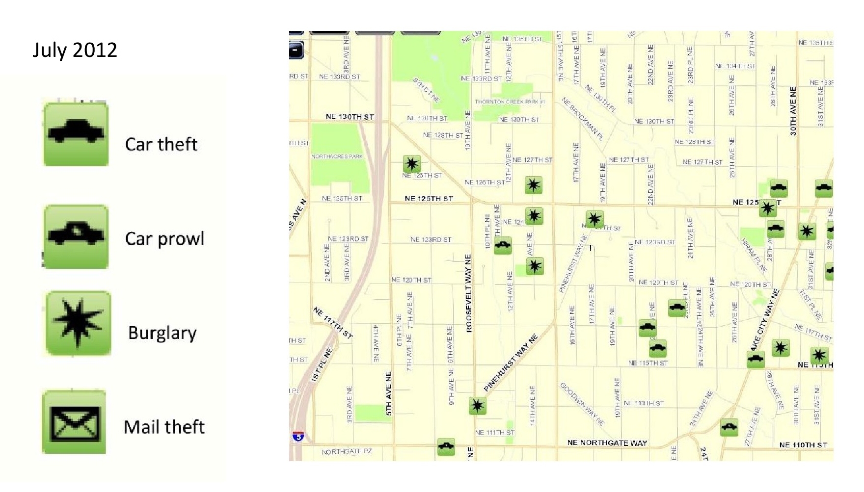 July 2012 Pinehurst Crime Map « Pinehurst Seattle
