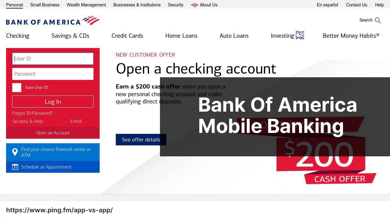 Chase Mobile vs Bank of America Mobile Banking, Cons, Pros