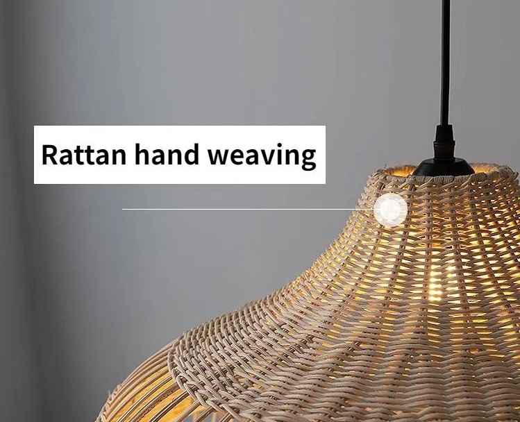Handmade Woven Rattan Pendant Light Ping Lighting