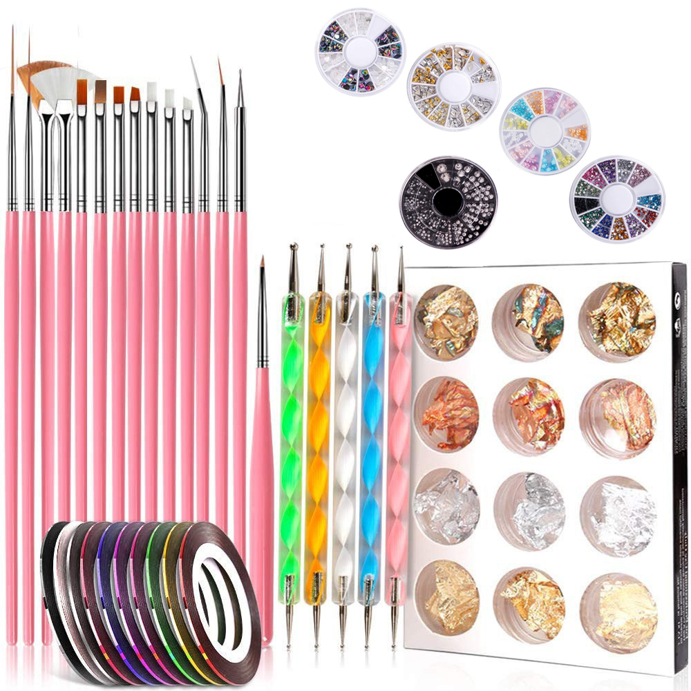 Nail Art Brush Set Nail Design Pen Painting Tool With Nail Art Spot Brush For Home Salon Diy
