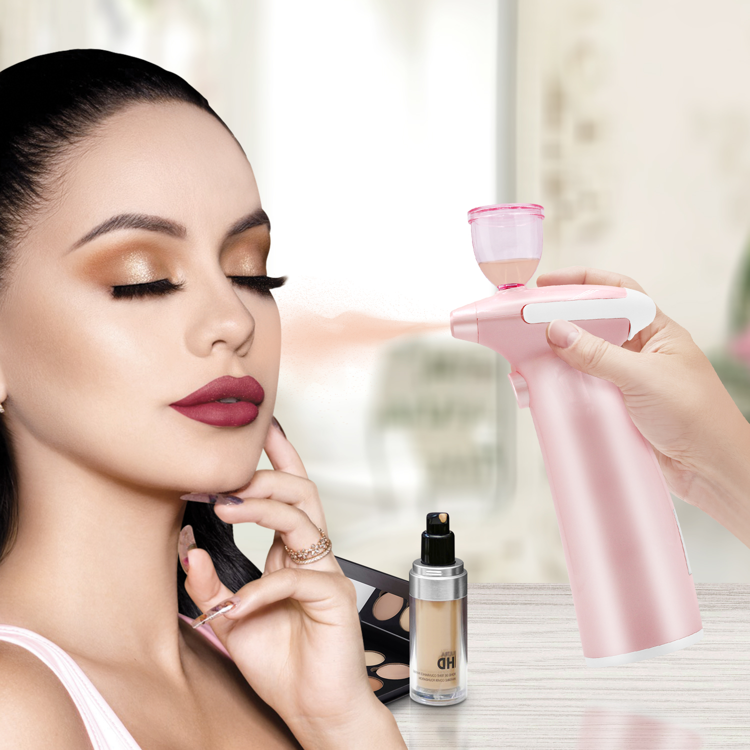 Cordless Airbrush Makeup Kit For Foundation