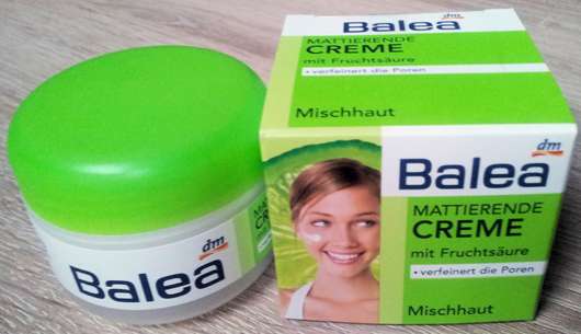 Test Tagespflege Balea Mattierende Creme mit Fruchtsäure Testbericht von Pulcinella