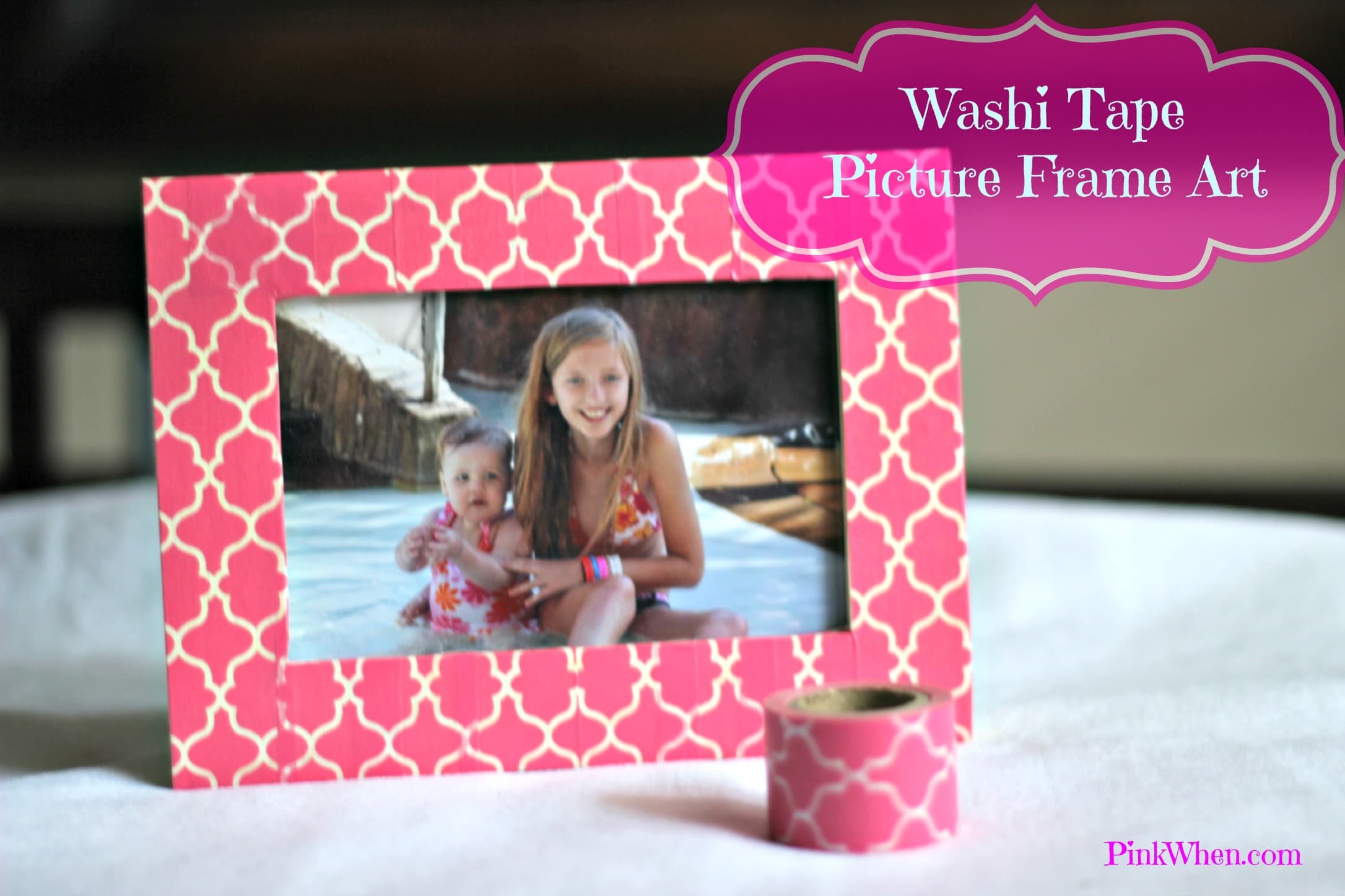 Washi Tape Picture Frame PinkWhen