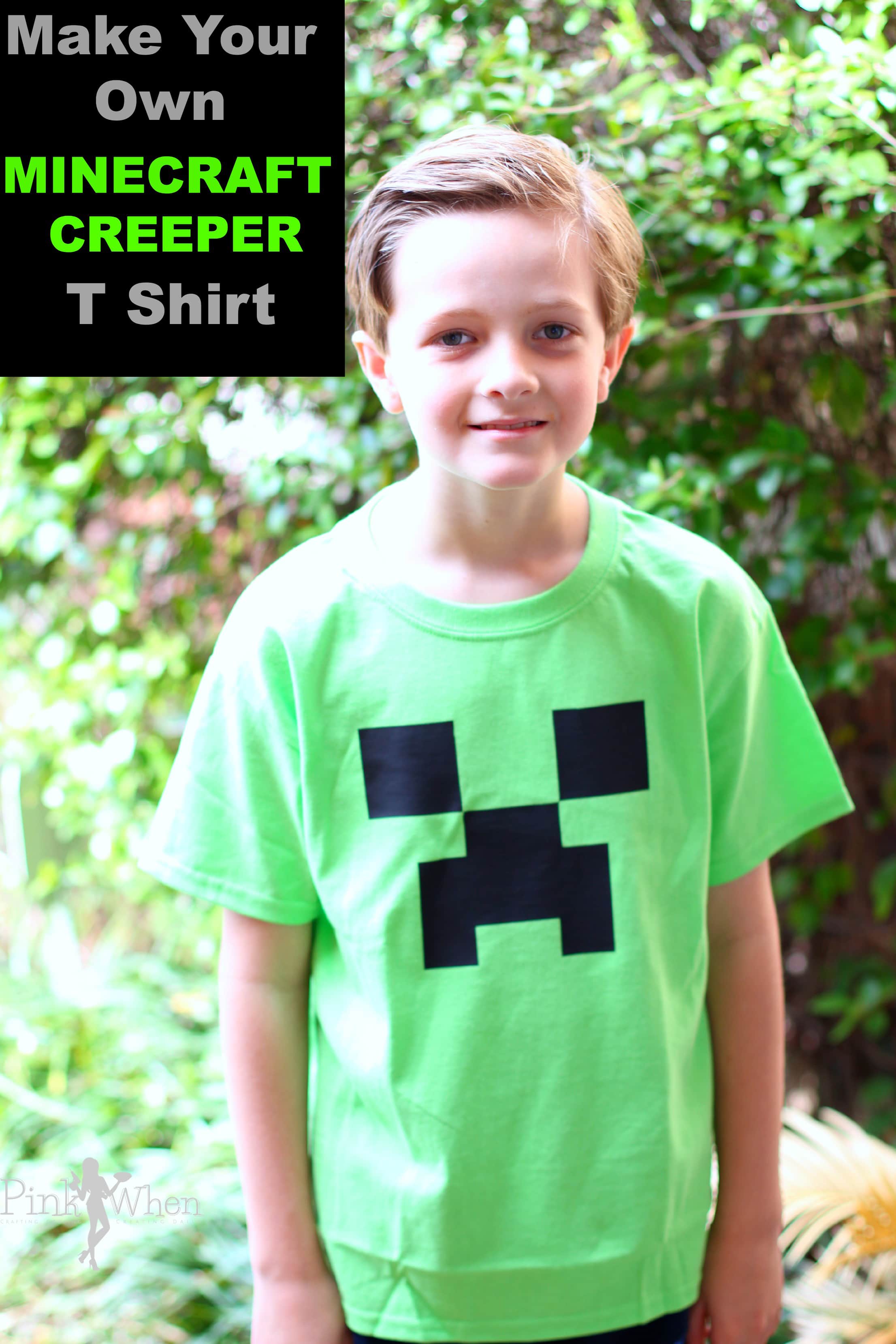 Minecraft Creeper Shirt Tutorial PinkWhen
