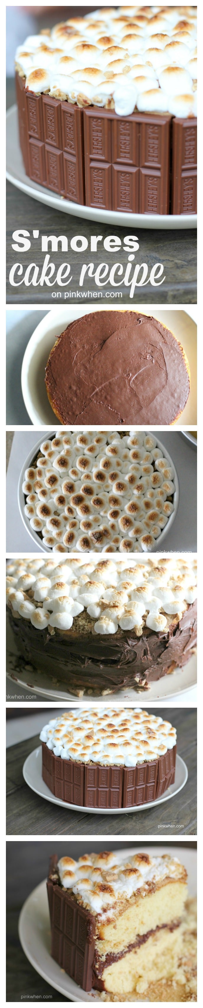 S'mores Cake Recipe PinkWhen