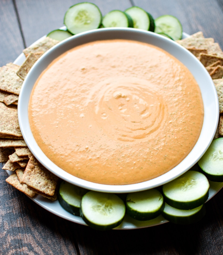 Spicy Roasted Red Pepper Dip PinkWhen
