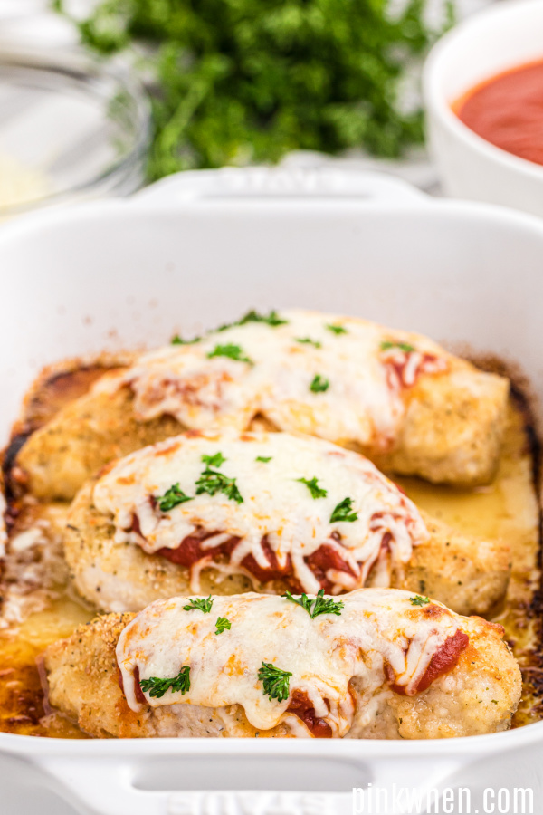 Oven Baked Chicken Parmesan PinkWhen
