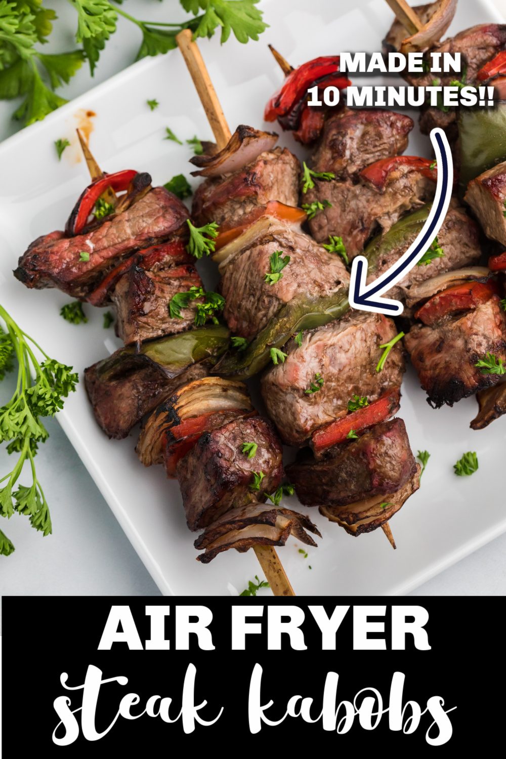 Air Fryer Steak Kabobs (QUICK & EASY!) PinkWhen