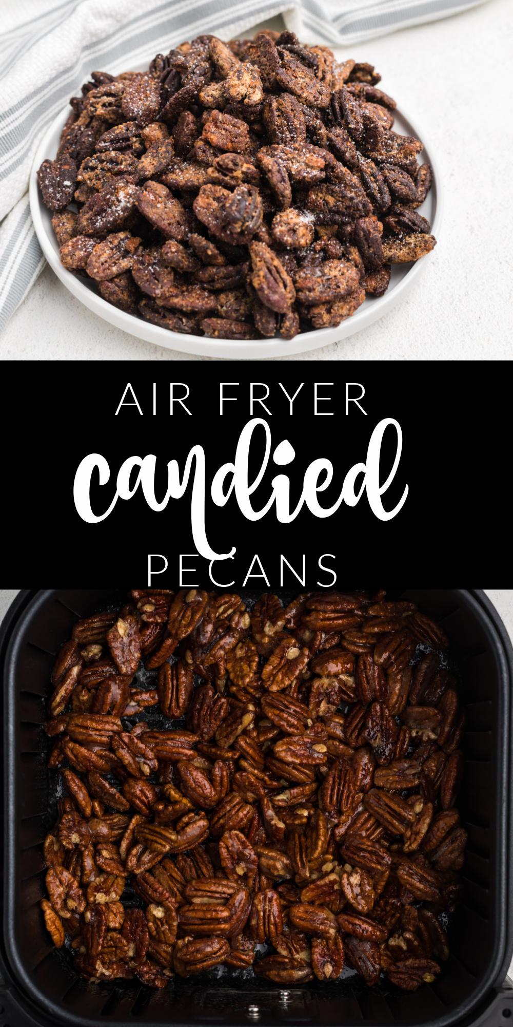 Air Fryer Candied Pecans PinkWhen