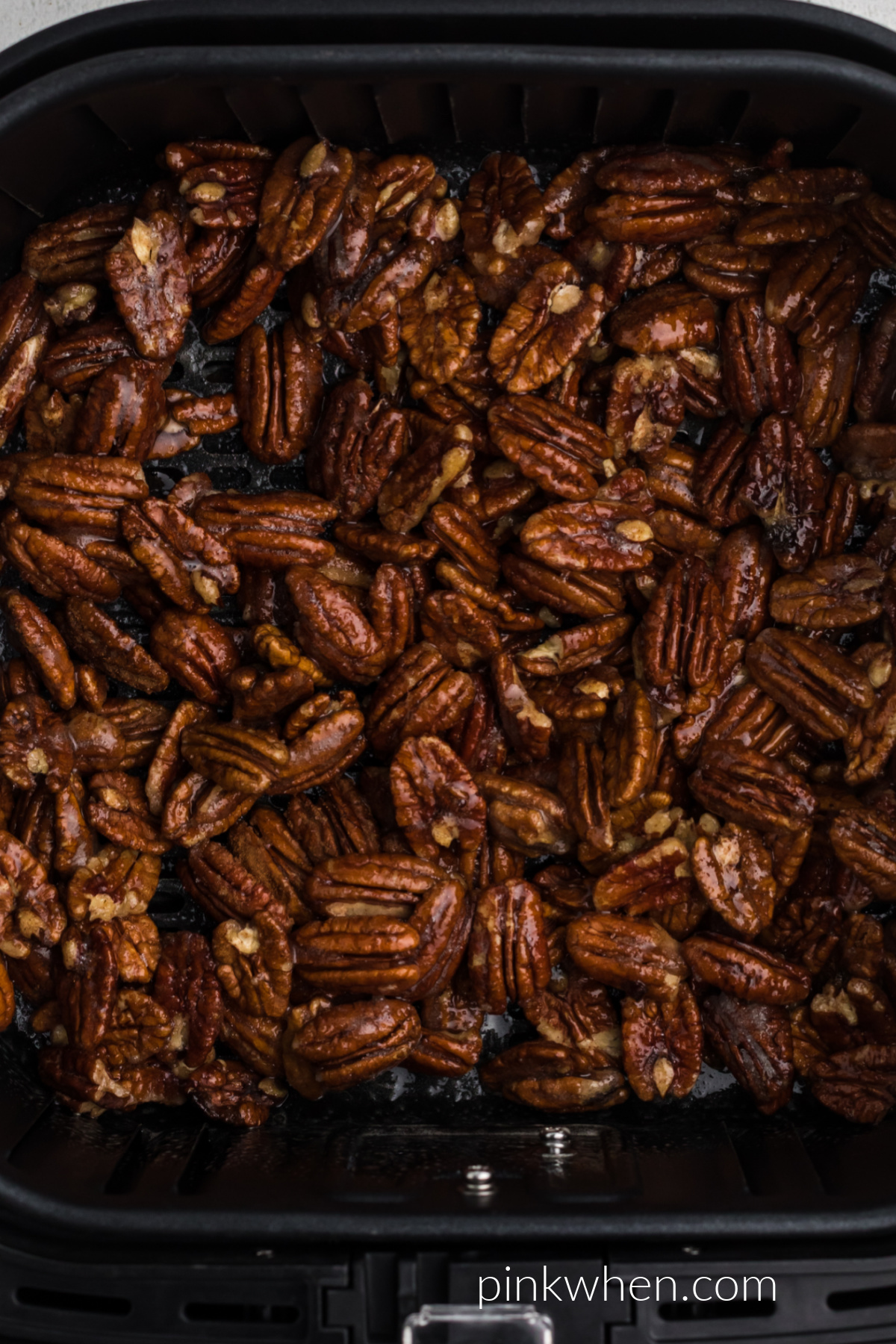 Air Fryer Candied Pecans PinkWhen