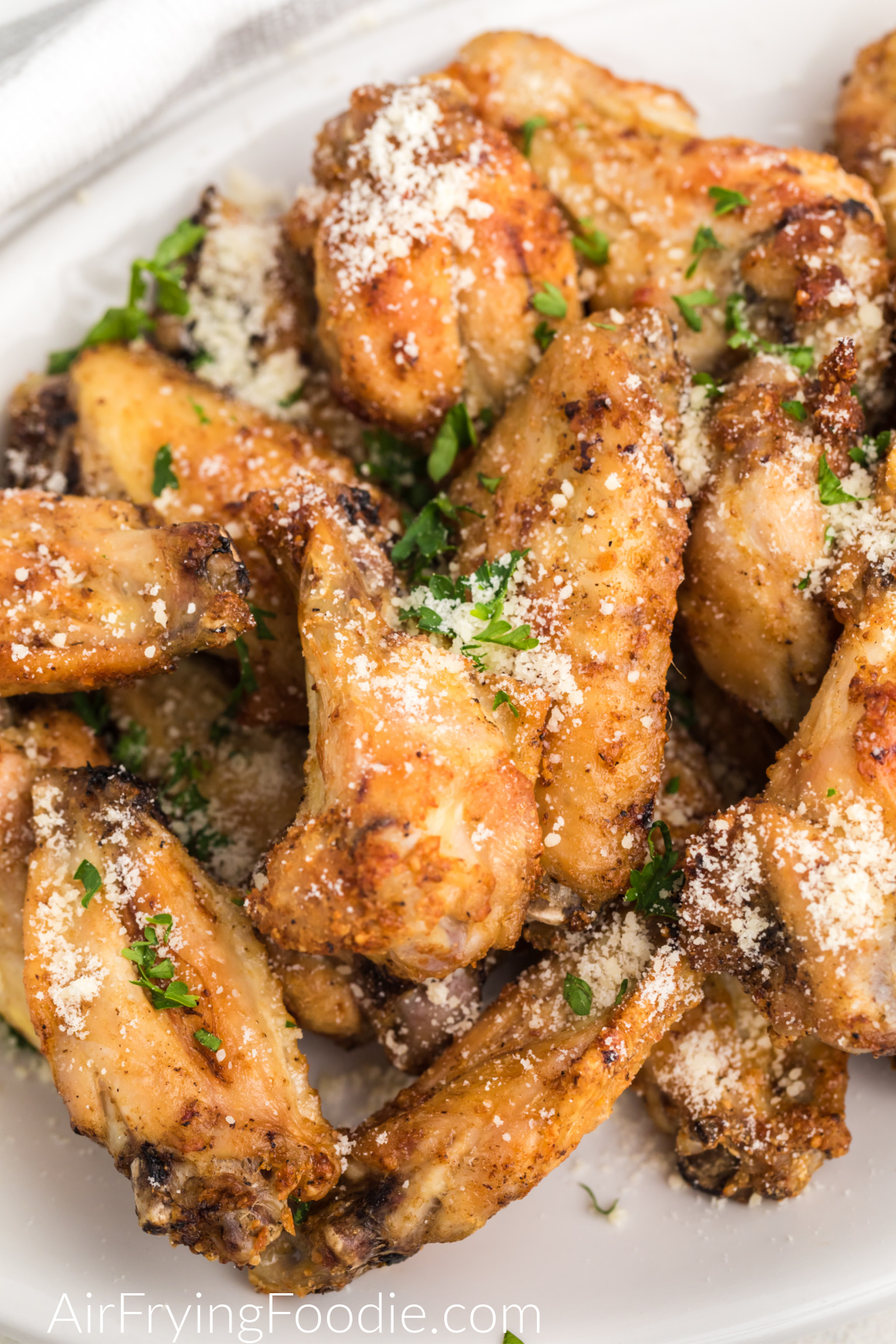 Air Fryer Garlic Parmesan Wings (VIDEO!) PinkWhen