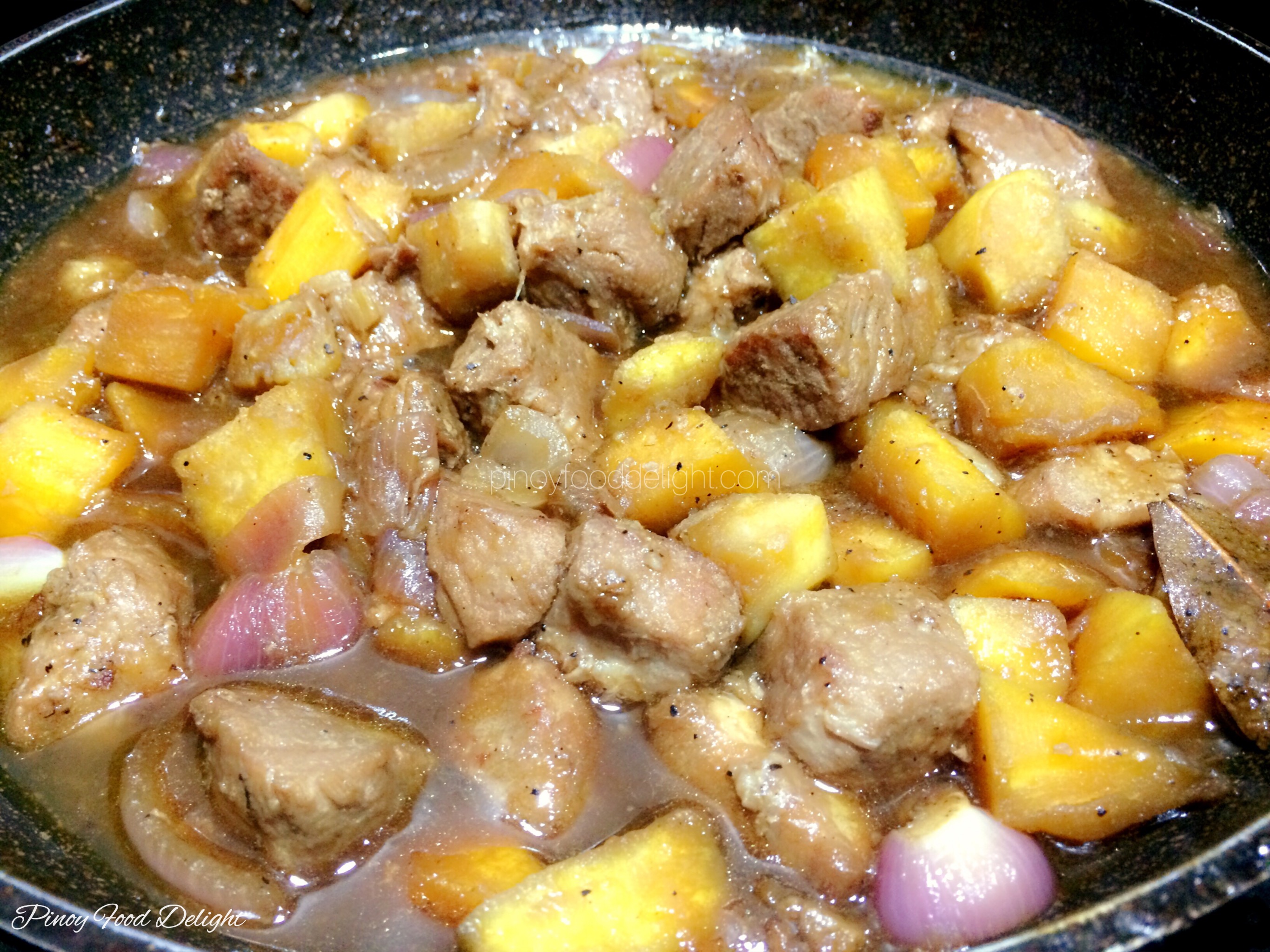PORK ADOBO IN SWEET POTATO Pinoy Food Delight
