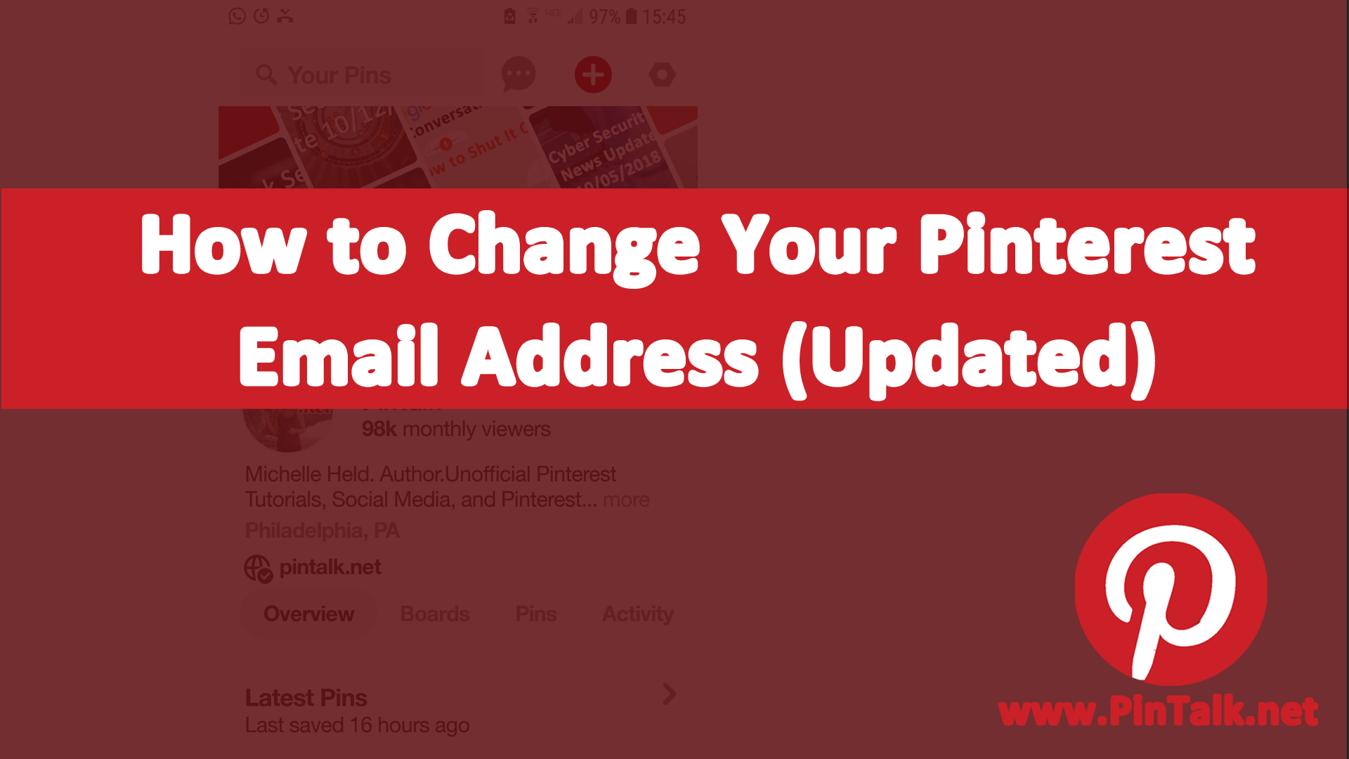 Pinterest How to Change Your Email Address Pinterest Tutorials