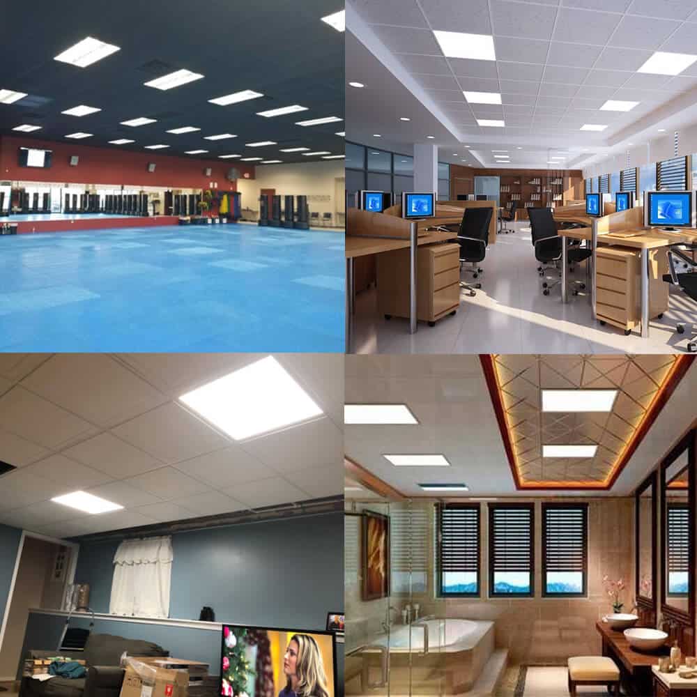 2x2 LED Flat Panel 5000K 4000K Drop Ceiling Shop Lights 30W 40W