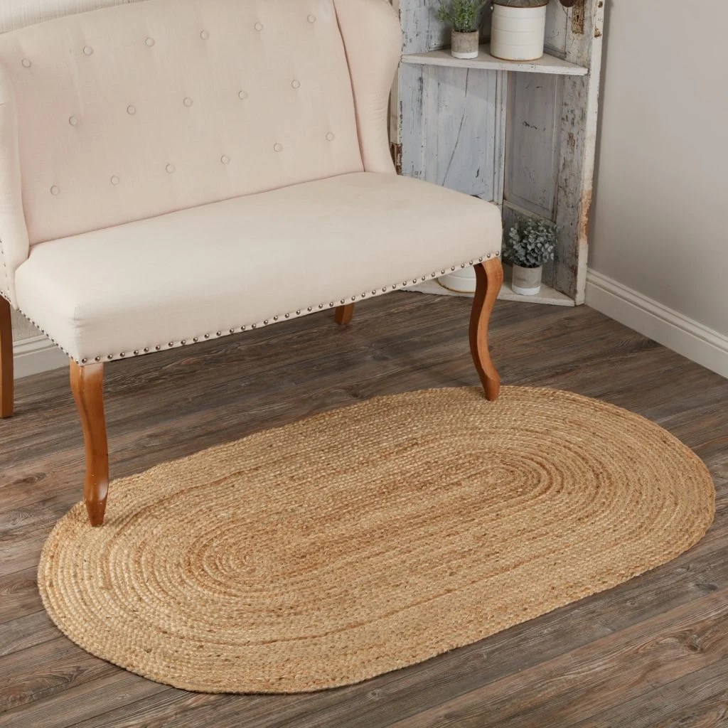 Country Home Decor Natural Jute Oval Rugs