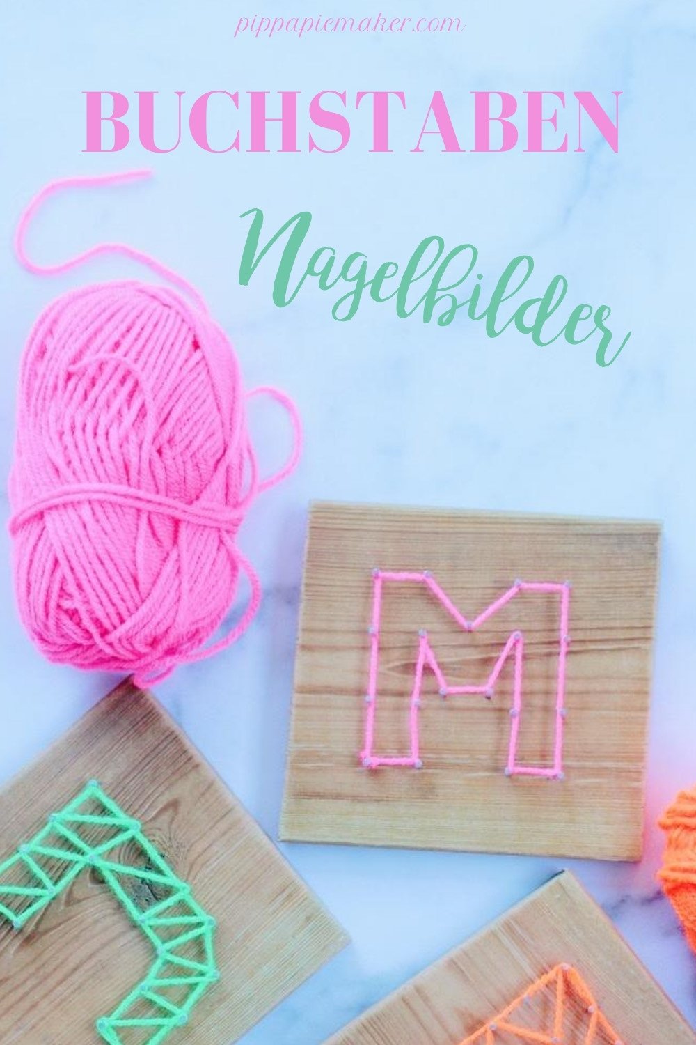Nagelbilder mit Buchstaben Pippa PieMaker
