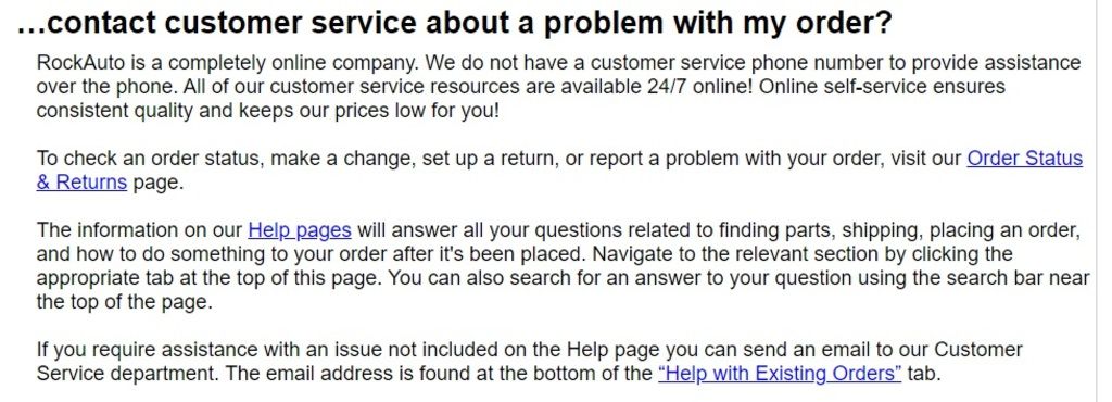 RockAuto Reviews How Do I Contact RockAuto Customer Service? Pissed