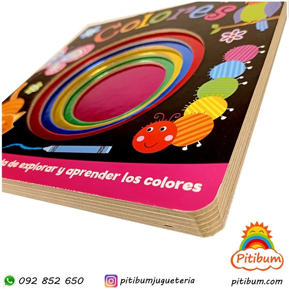 Libro de hojas duras para aprender los colores Pitibum