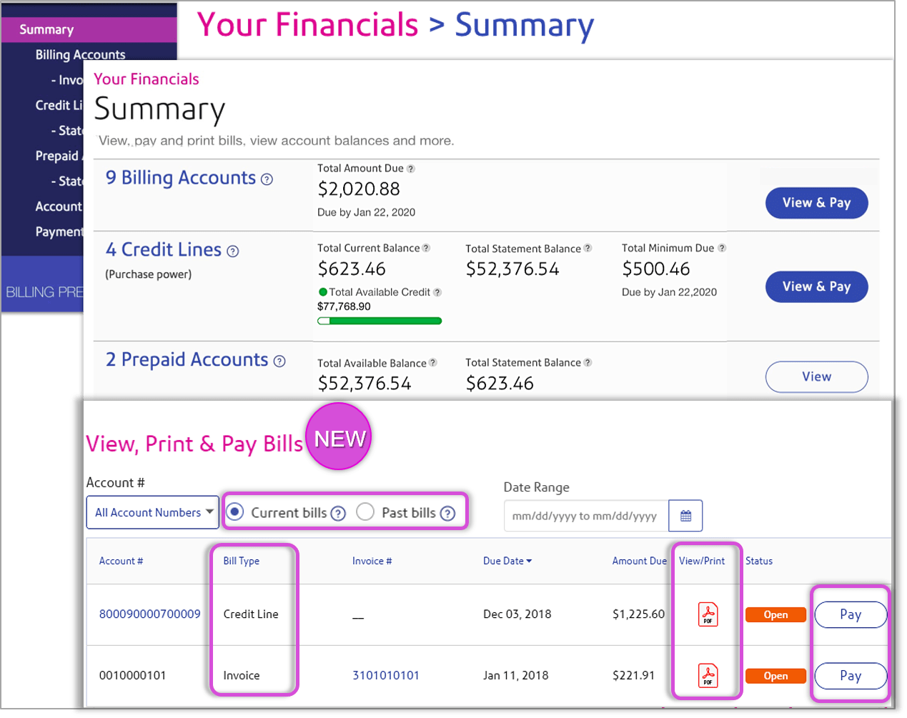 Online Billing & Payment FAQs