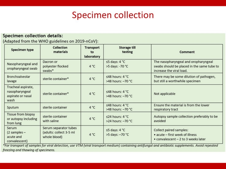 Specimen collection