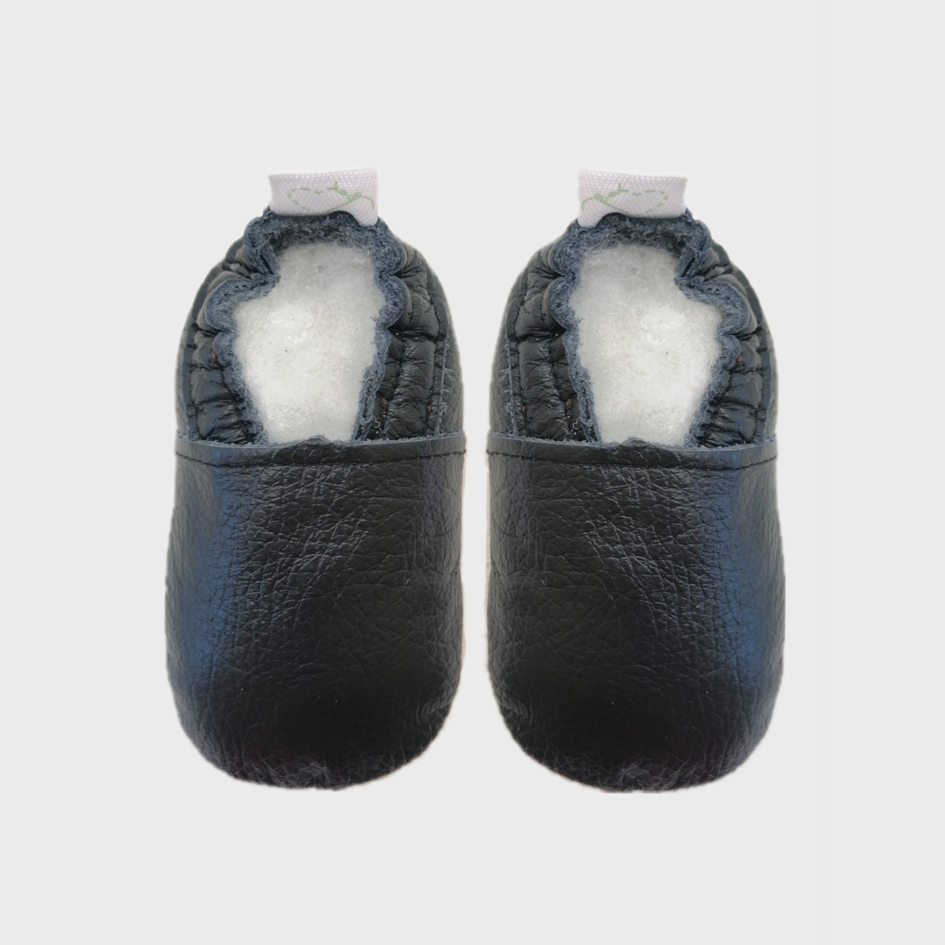 Black Baby Shoes Pitta Patta Geniune Leather Baby Shoes
