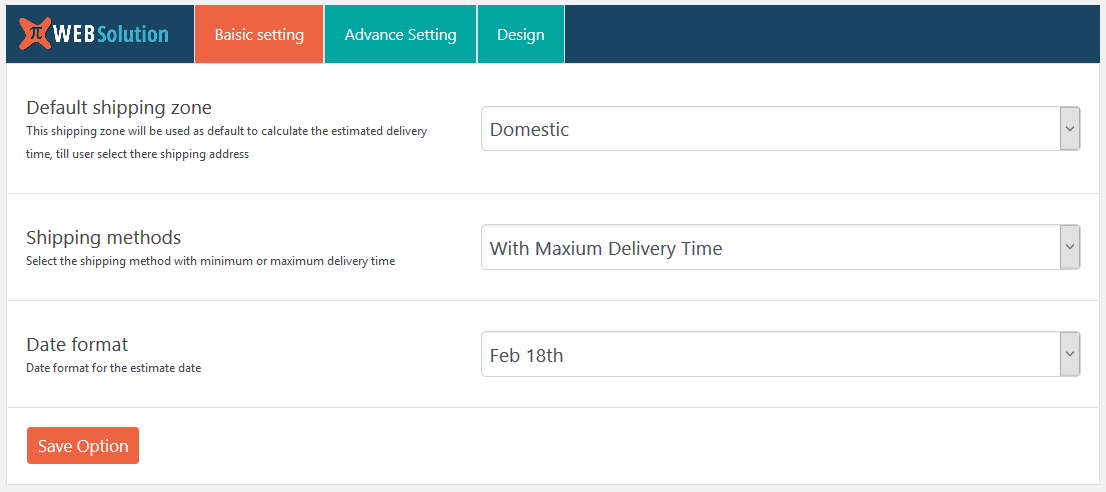 Pro estimated delivery date per product shipping date per