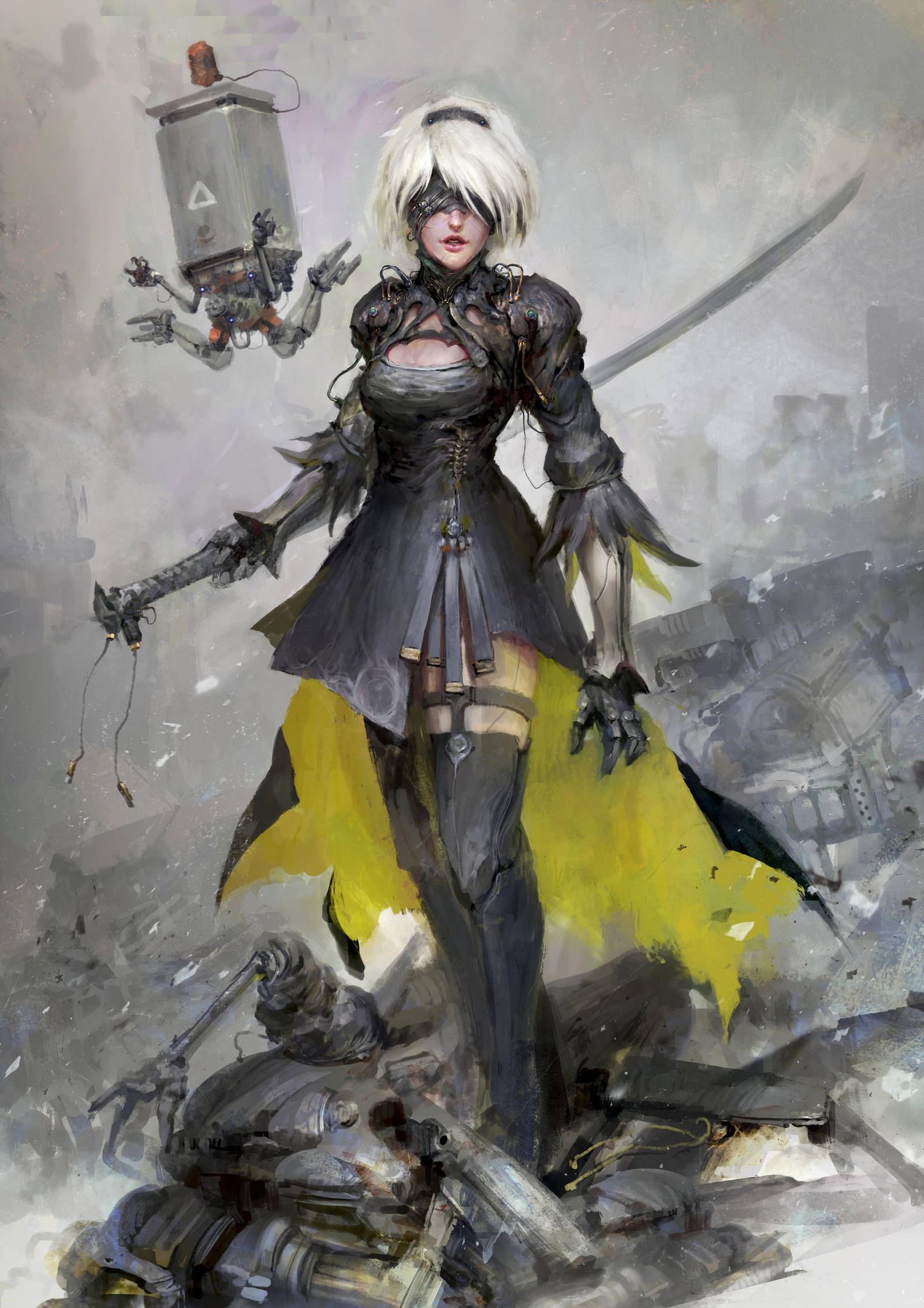Nier Automata 2B art Nier Automata 2B wallpaper, Nier Automata 2B hd