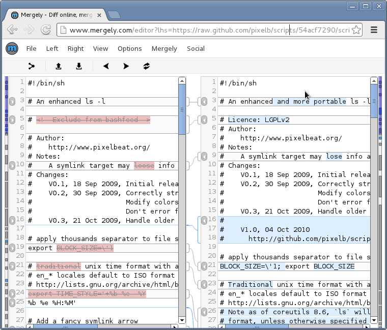 Side by Side file comparison tools