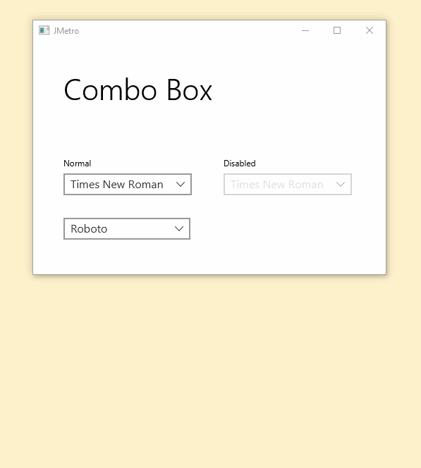 Fluent Design Style ComboBox and Scroll Bar for Java, JavaFX DZone